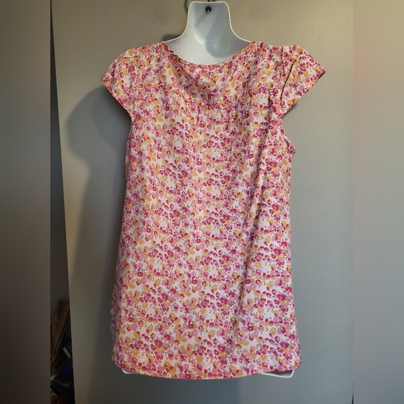 Old Navy Pink Floral Blouse, Size Medium - Picture 2 of 5